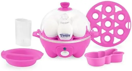 

PEEPS & Dash Rapid Egg Cooker - 7-Egg Capacity, BPA-Free, Dishwasher Safe - Pink