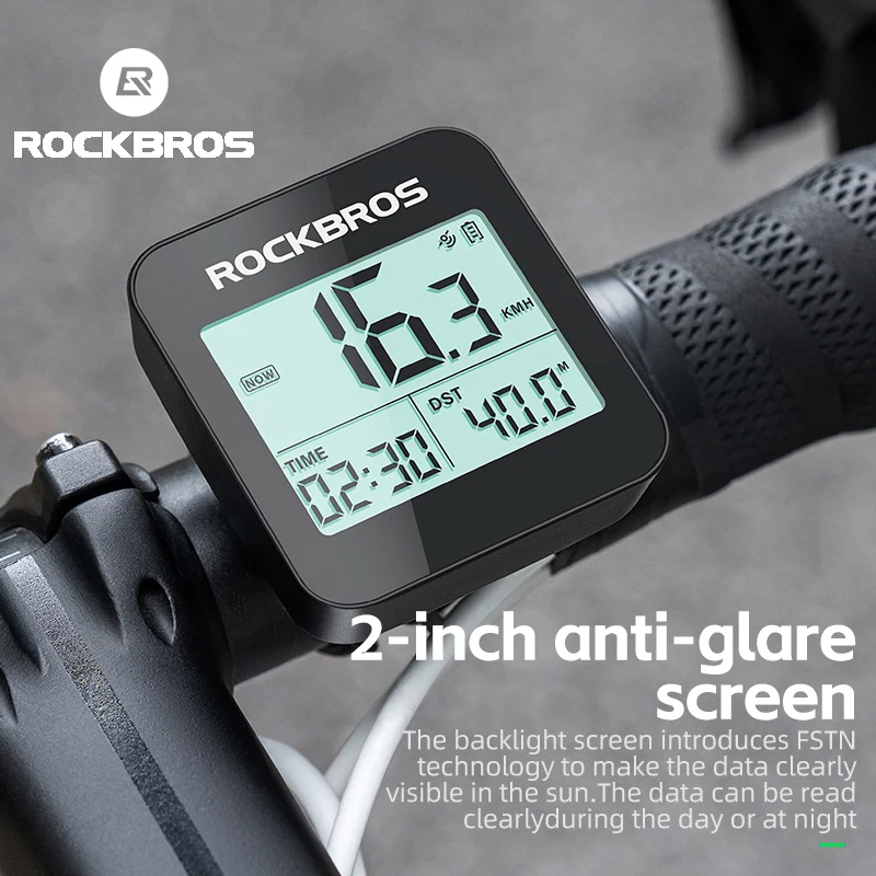 ROCKBROS Bicycle Computer GPS Speedometer MTB Road IPX6 Waterproof Automatic Record Speed Cycling Display Odometer Bike Computer