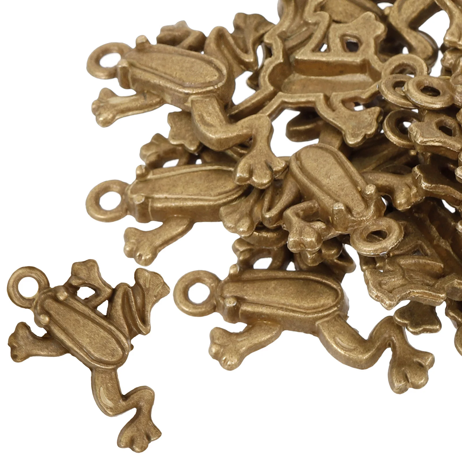 

50Pcs Frog Pendant Charm Vintage Metal Frog Charms for DIY Jewelry Necklaces Bracelets Decor Necklace Pendants