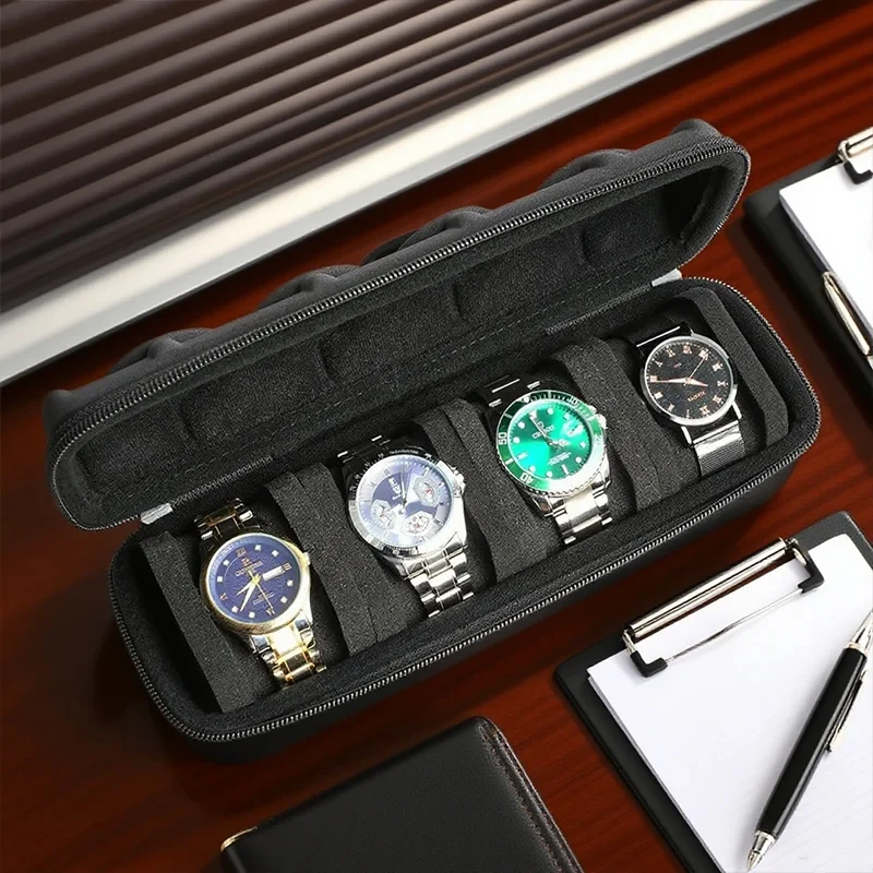 

Watches Box Organizer Storage Luxury Leather Collection Men & Women's Watch Jewelry Bracket Display Box Gifts