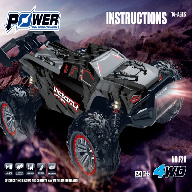 

Cross-Border New All-Metal Brushless 1: 10 Four-Wheel Drive Climbing Off-Road High-Speed Remote Control Car Model Toy Gift