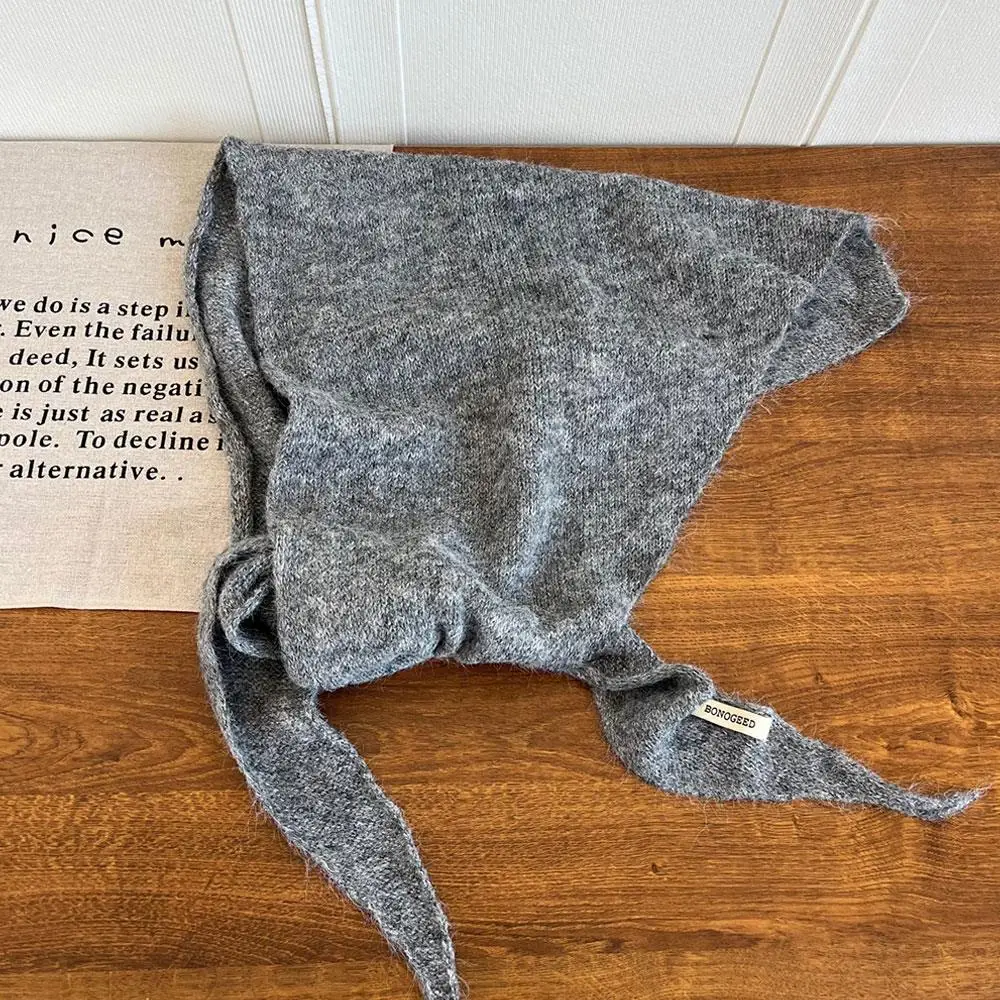 

1pc Scarf for WomanKerchief Hijab Headscarf Shawl Neckerchief Knitted Triangular Women Winter Korean Style Warm Big Size Scarf