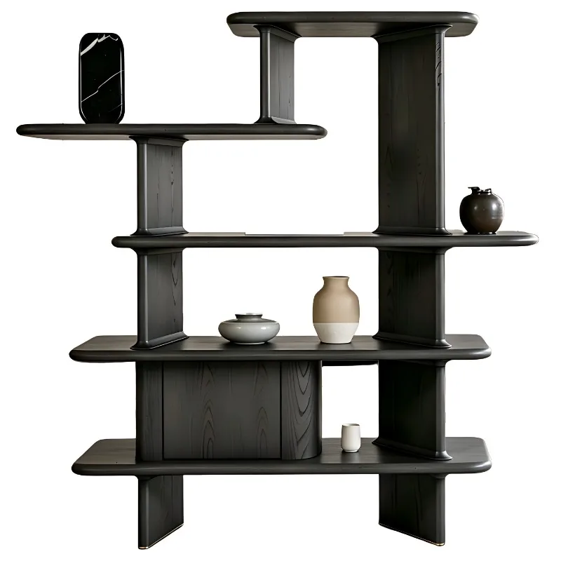 Medieval style painted bookcase bookshelf, modern simple shelf display rack