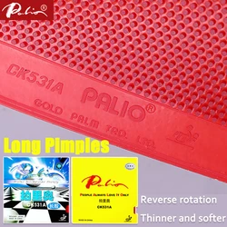 Palio CK531A Long Pimples Table Tennis Rubber Sheet with Thin Soft Rubber OX Ping Pong Rubber ITTF Approved Fast Attack and Loop