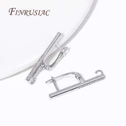Handmade Earrings Making Supplies 18K Gold Plated Inlaid Zircon Earwires Fastener Earring Hooks Clasps For DIY Earring Accessory