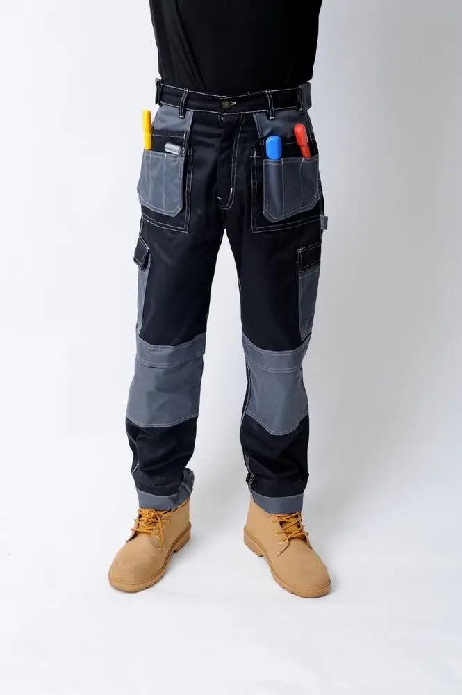 

Men's Cargo Trousers Work Trouser Knee Pad Pocket Black Grey Khaki European and American Fashion Trends