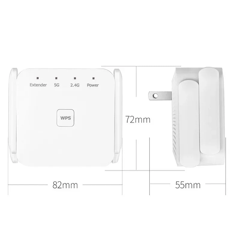 Imagem -04 - sem Fio Wifi Repetidor 1200mbps Roteador Wifi Impulsionador Extensor 2.4g 5g 802.11n Remoto Wi-fi Amplificador de Sinal Repetidor 5ghz