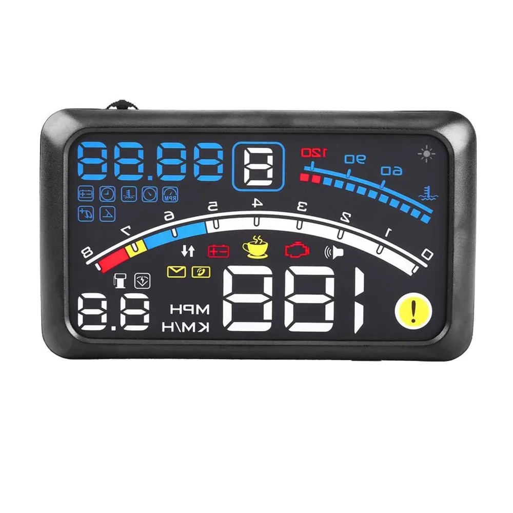 

5.5'' Car HUD Head Up Display Over Speed Warning OBD2 Speedometer Dashboard Mounted Projector