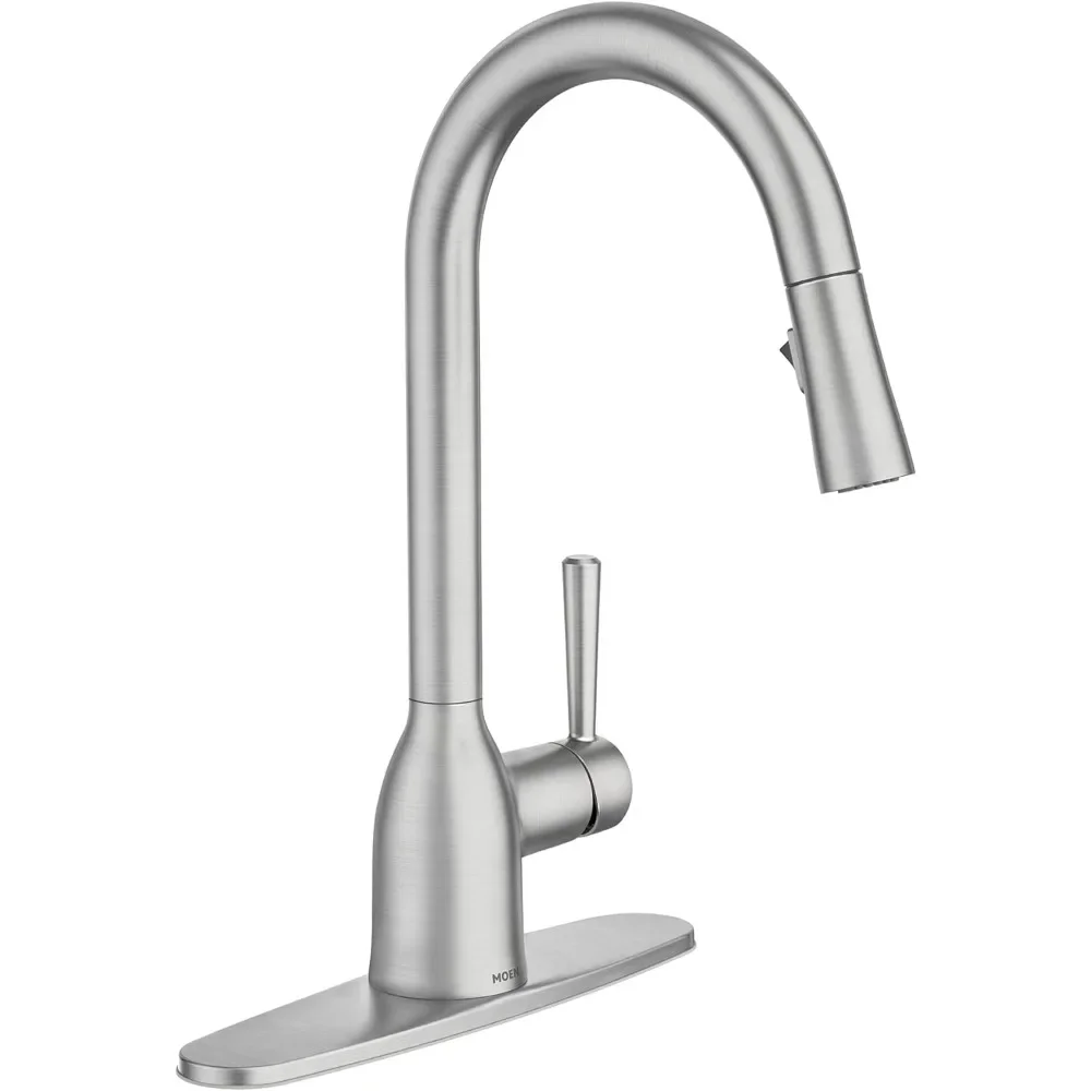 

%a Adler Spot Resist Stainless One-Handle High Arc Kitchen Sink Faucet with Power Clean, Kitchen Faucet