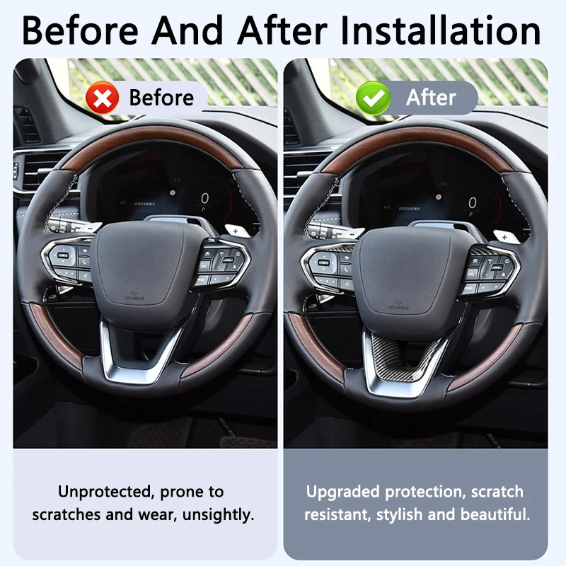 QHCP عجلة توجيه سيارة الترتر غطاء الزخرفية الكسوة ABS عجلة القيادة زر الإطار يناسب لكزس LX 600D 700H 2022 + ملحق #2