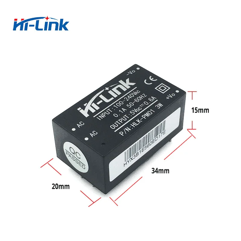 Hi-Link HLK-PM01 HLK-PM03 HLK-PM09 HLK-PM12 HLK-PM15 HLK-PM24 220V to 3.3V/5V/9V/12V/15V/24V AC DC Converter Power Supply Module