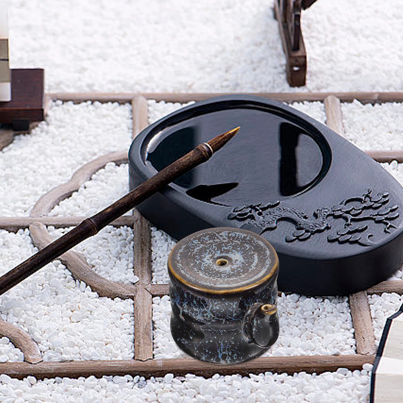 

Calligraphy Water Dropper Ceramic Ink Well for Painting Ink Grinding Accessories Home Study Decoration Chinese Culture Gift Idea