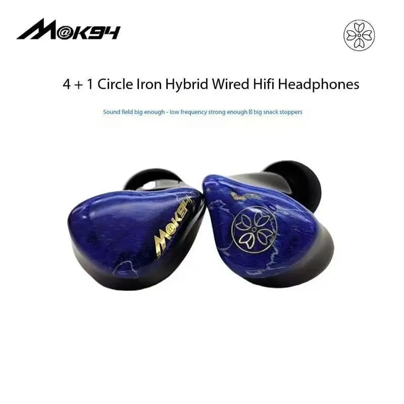 Mak94- mak92 1DD+4BA Hybrid Technology In-Ear Hifi 10 Driver In-Ear Monitor Headphones 2-Pin Balanced Plug Noise Cancelling