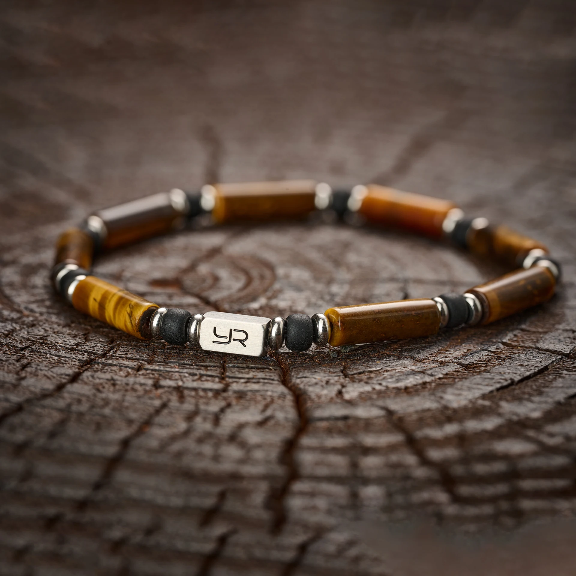 YOUNG&RICH Retro Men's Tiger Eye Bracelet 4mm Beads • Wealth-Attracting • Unique Style Luxury Gift for Him