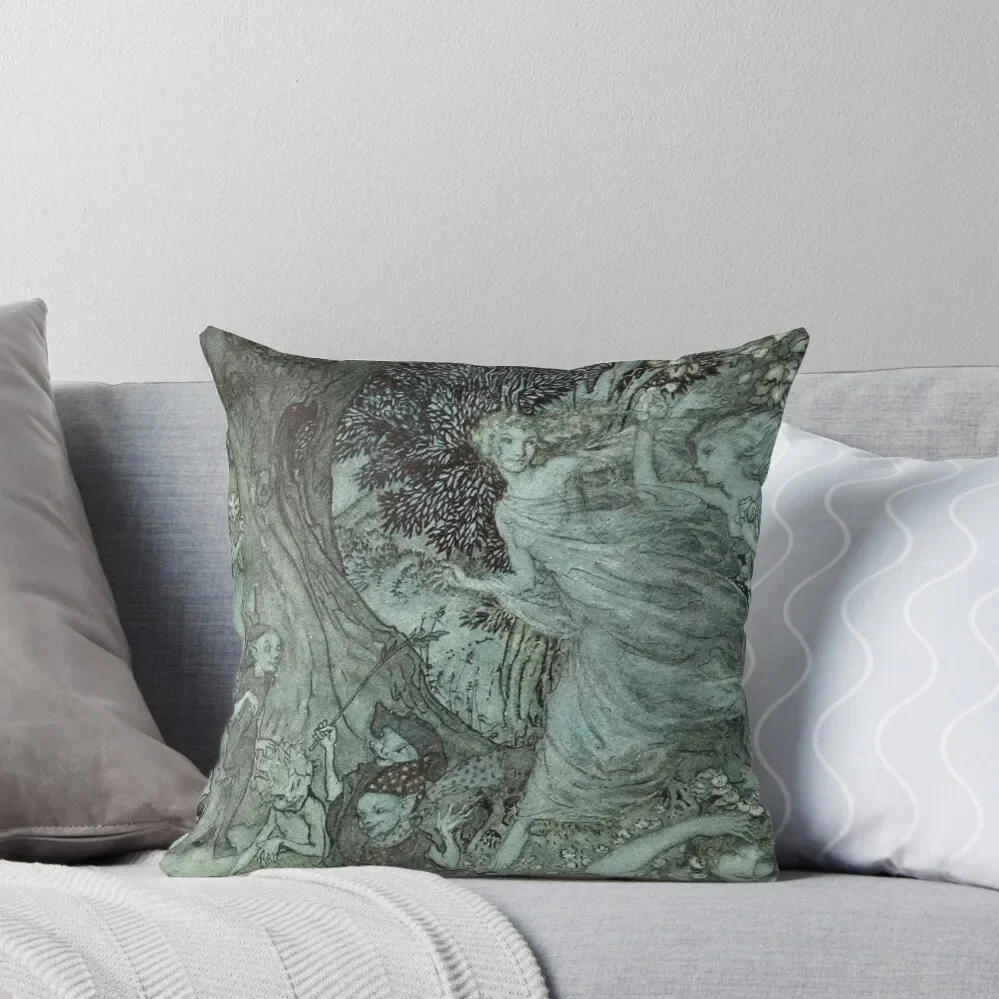 

Arthur Rackham- Wood Nymphs Throw Pillow Christmas Pillow Covers Sitting Cushion luxury throw pillow covers