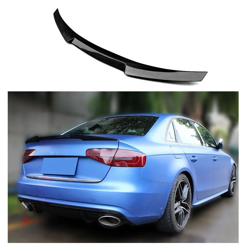 2008-2012 A4 S4 RS4 M4 Style Spoiler For Audi Carbon Fiber Rear Spoiler For Audi A4 S4 Car Spoiler 2008 2009 2010 2011 2012