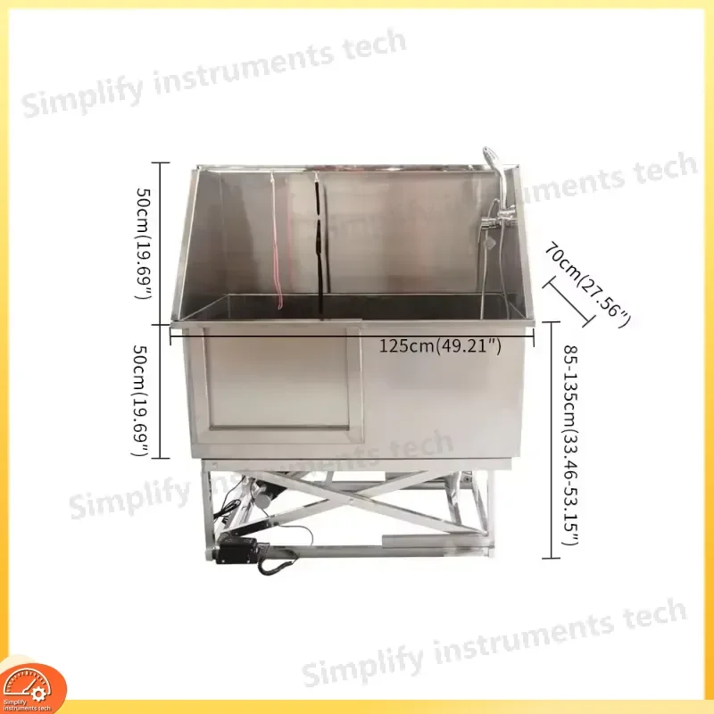 Stainless Steel Pet Grooming Basin with Door Dog Bathing Station for Pet Salon Eco Friendly Dog Washing Tub Cat Bath Sink