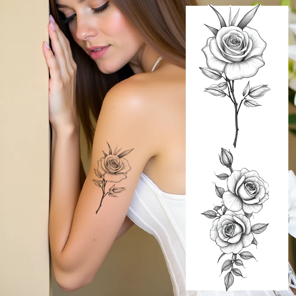 

9pcs Temporary Tattoo Waterproof Long-lasting Body Stickers Sunflowers Decorative Elements Butterflies For Arms Ladies
