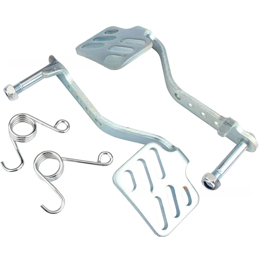 Zinc Coated Throttle Brake Pedal Assembly for 196cc 212cc 6.5hp for Go Karts Includes 2 Return Springs 2 Lock Nuts 143mm Length