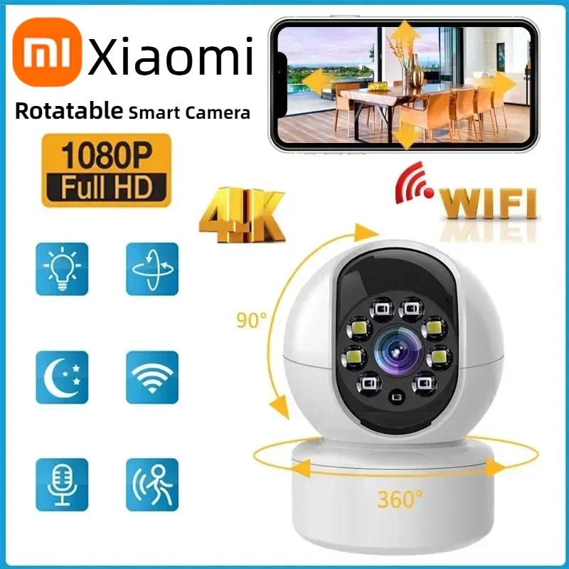 Xiaomi 4K WiFi Smart Camera  Rotatable Controllable Surveillance Auto Tracking way Audio Color Night Vision Monitor Camera 2025