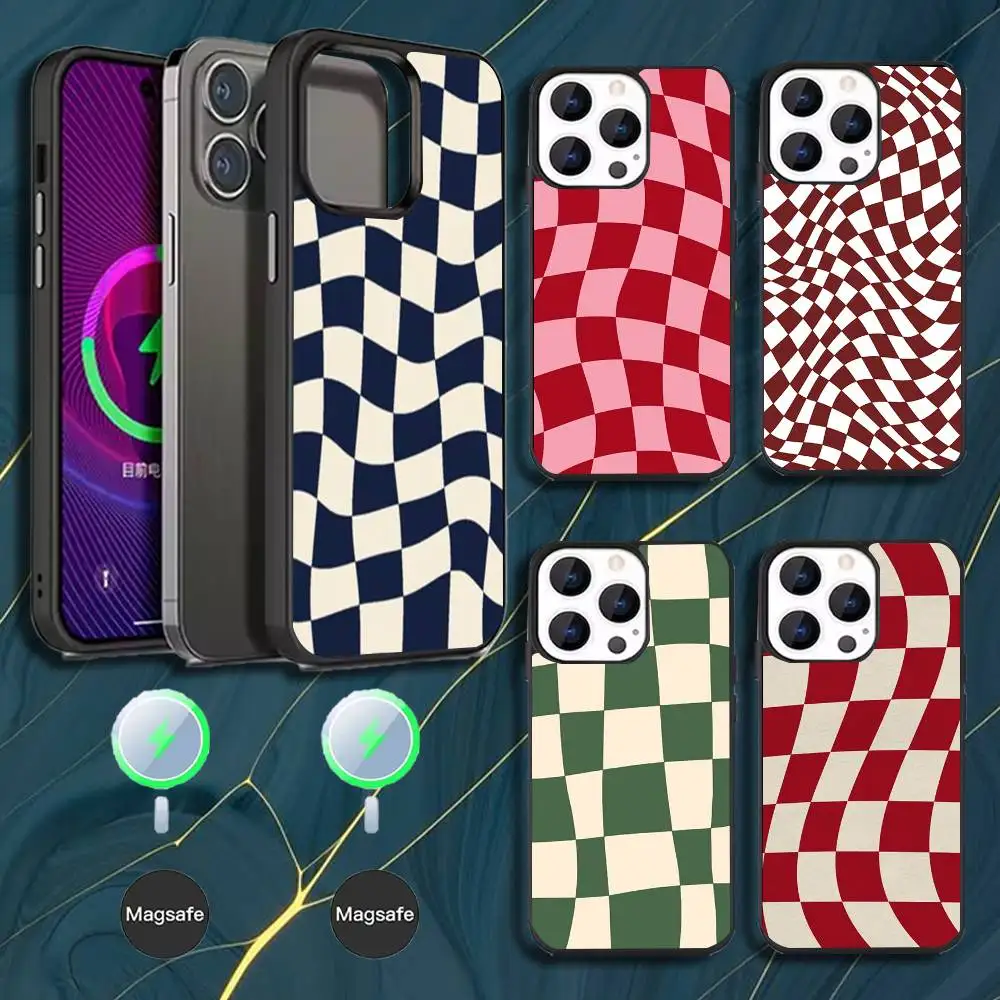 

checkerboard checked chess board Phone Case For iPhone 17,16,15,14,13,12,11,Pro,Max,Plus,Magsafe,Magnetic Wireless Charging Case