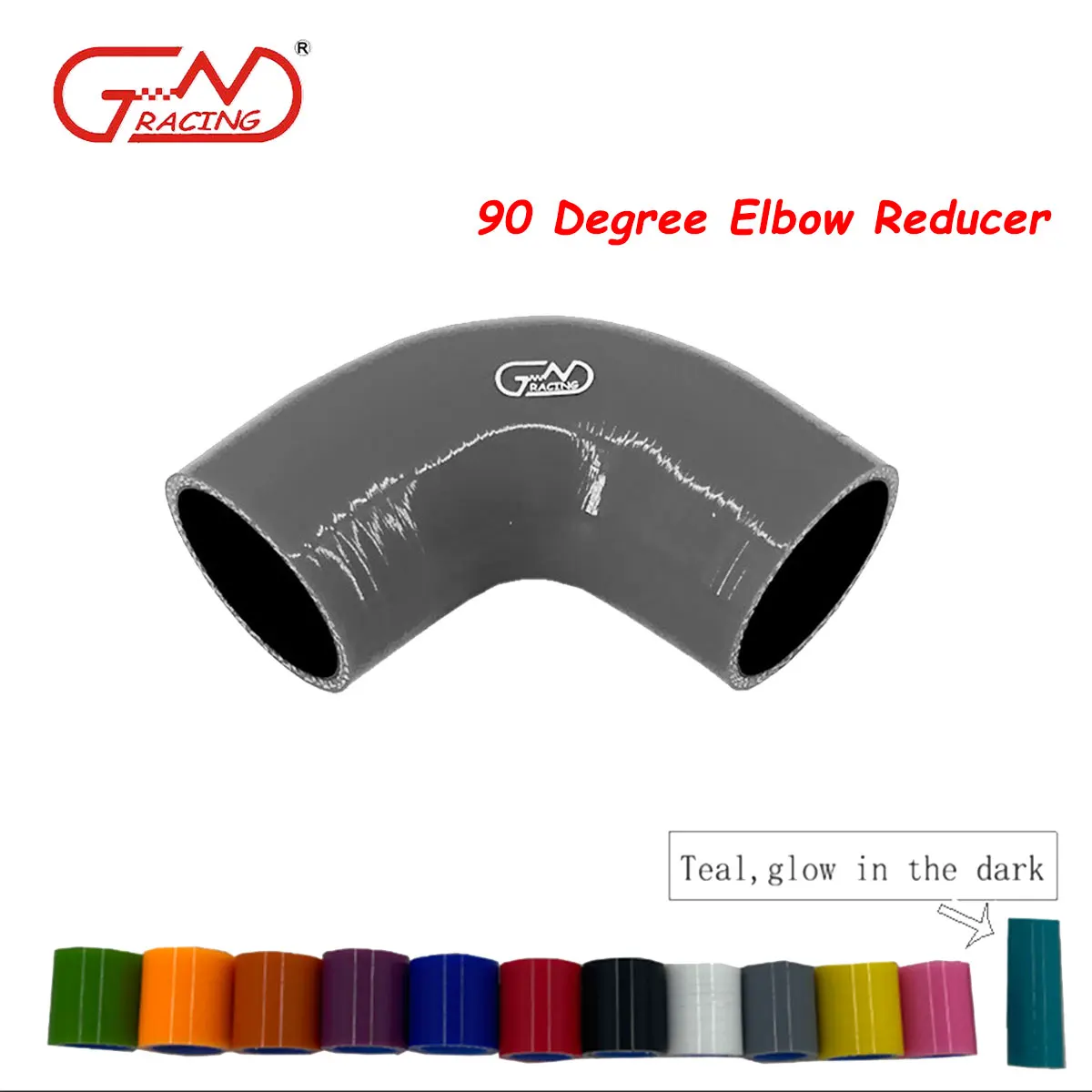 Universal Silicone Tubing Hose 90 Degrees Reducer Connector Car Intercooler Turbo Intake Pipe Coupler Grey Multi Size