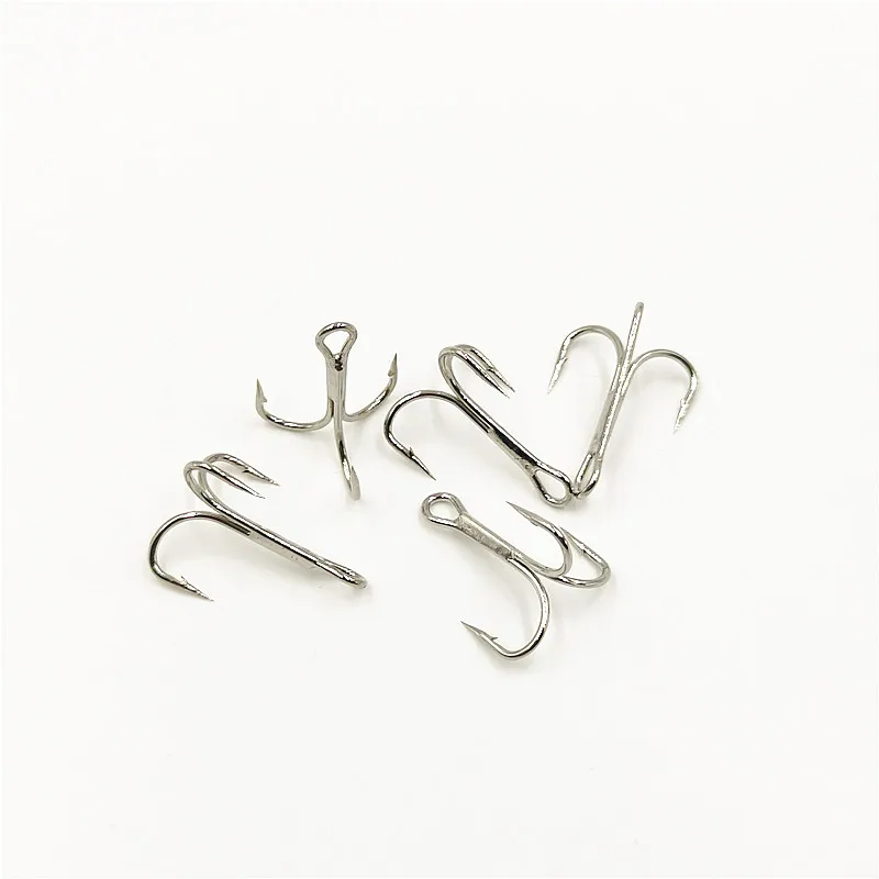 20PCS Treble Hooks 2#-10# Fishhook Barbed Sharp High Carbon Steel Angle Nickel Antirust Tool Tackle Fishing Hook Pesca image 3