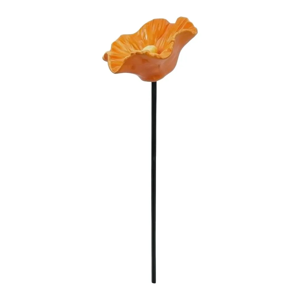 For Butterfly Gardens Flower Bird Bath Stake Flower Garden Decoration Hummingbird Water Dish Shallow Bowl Design