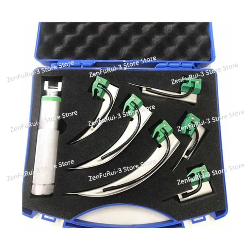 different size stainless steel blades Fiber Optic Anesthesia Laryngoscope Set For infant and child  intubation