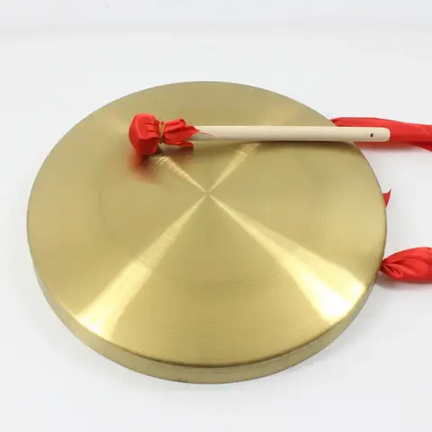 중국 구리 공 핸드 공 오페라 타악기, 목재 비터 포함, 직경 22 cm, 32cm