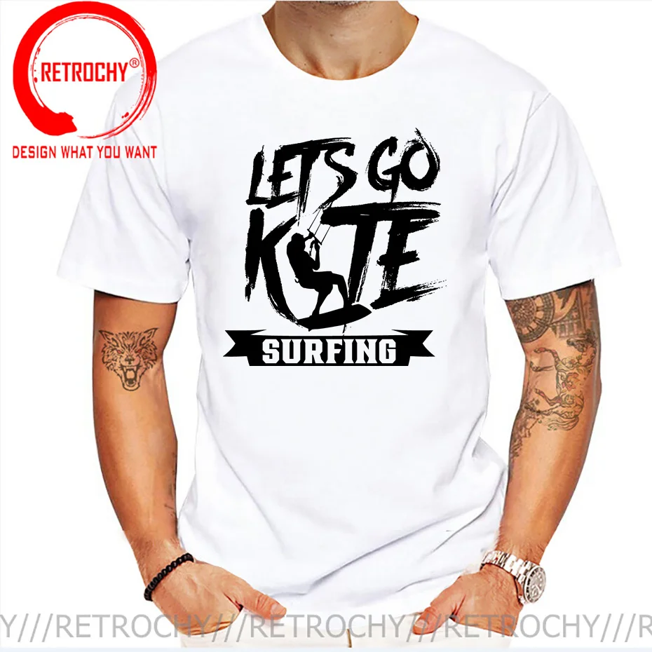 Let\'s Go Kitesurfing Kitesurfer Kitesurf T Shirt Funny Graphic Fly Kitesurfing Windsurfing Harajuku T-shirt Sea Surf Tops TShirt