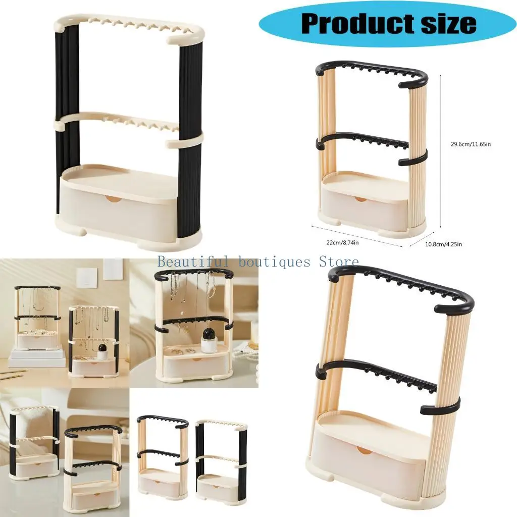 U4LF Modern Jewelry Organizers Multilayer Display Stand for Small Accessories Storage