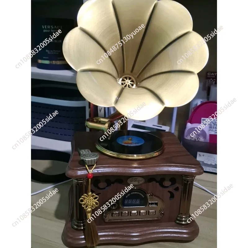 Vintage Gramophone European Living Room Old Nostalgic Record Play Decoration American Vinyl Creative Stereo Bluetooth Sound Box