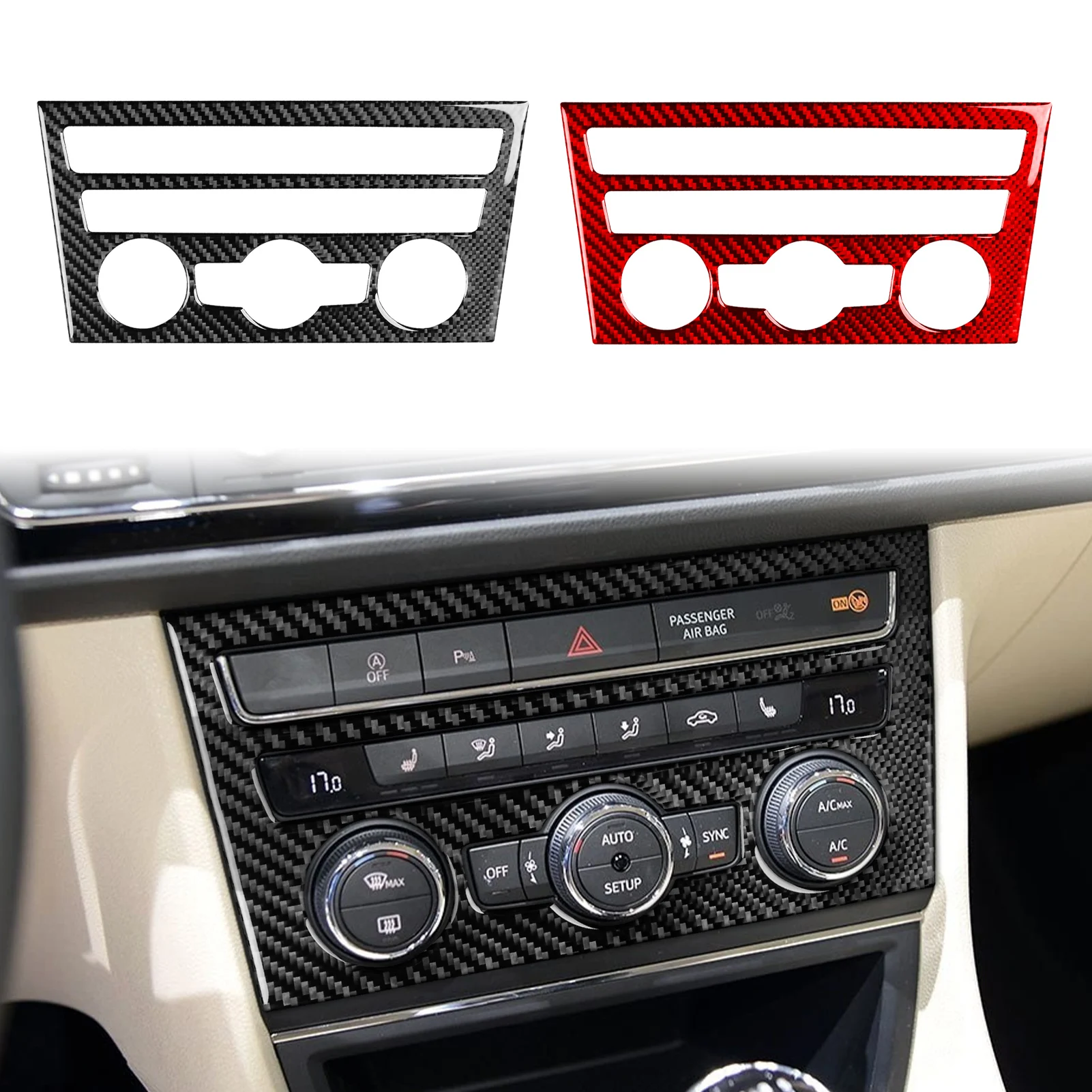 Real Soft Carbon Fiber Sticker For Seat Leon MK3 2013 2014 2015 2016 2017 2018 2019 2020 LHD RHD Car Central AC Button Interior