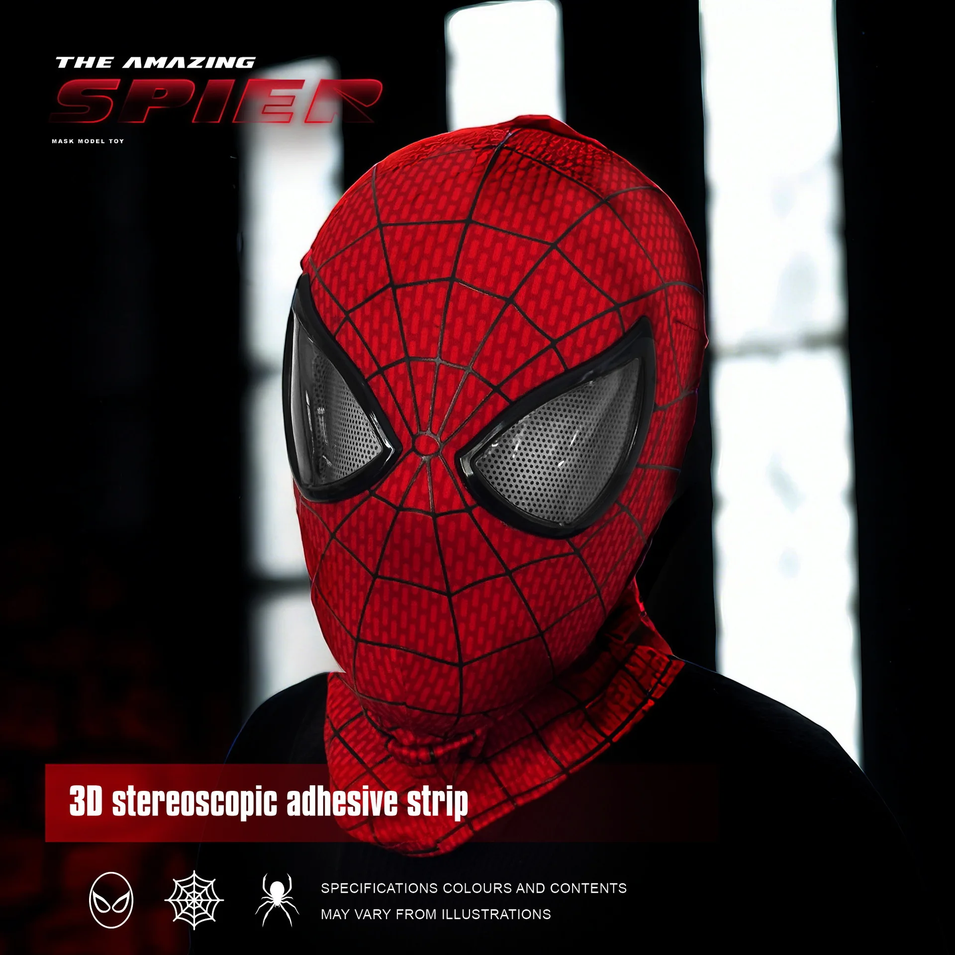 Spider-Man Auto-Touch Light Up Mask with Motorized Eyes & Ring Control 1:1 Scale Wearable Collectible for Cosplay image 3