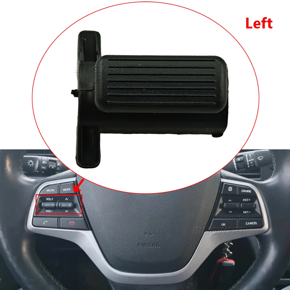 

Car Steering Wheel Button Cover Control Knob Left/Right For Hyundai Elantra AD 2016-2019 For Solaris 1.6L Accent 19-22