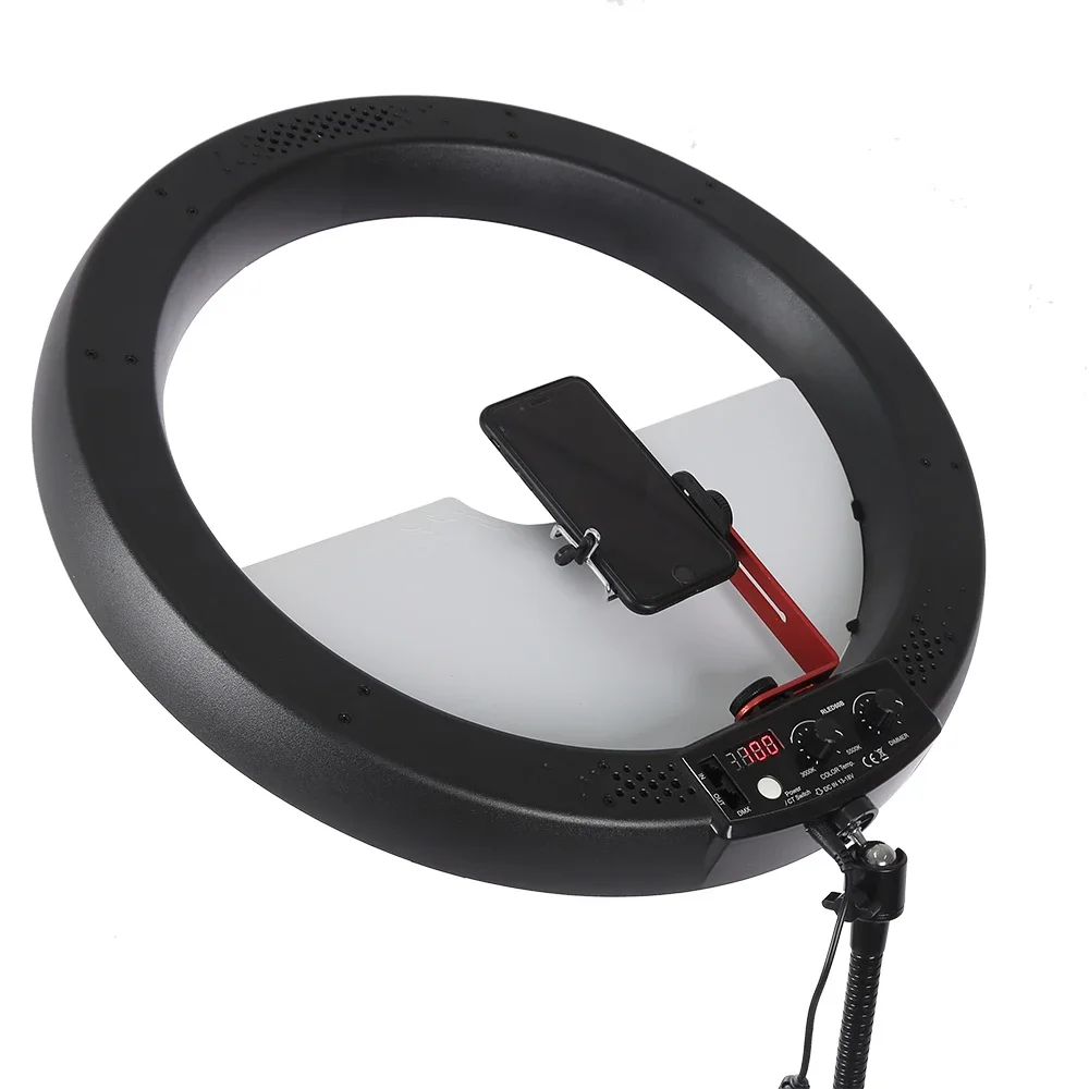 منتج Tiktok 18 بوصة حلقة الثريا ضوء مصباح لينة كمبيوتر محمول قوس قزح اللون حامل هاتف الخليوي حلقة سيلفي ملء الضوء