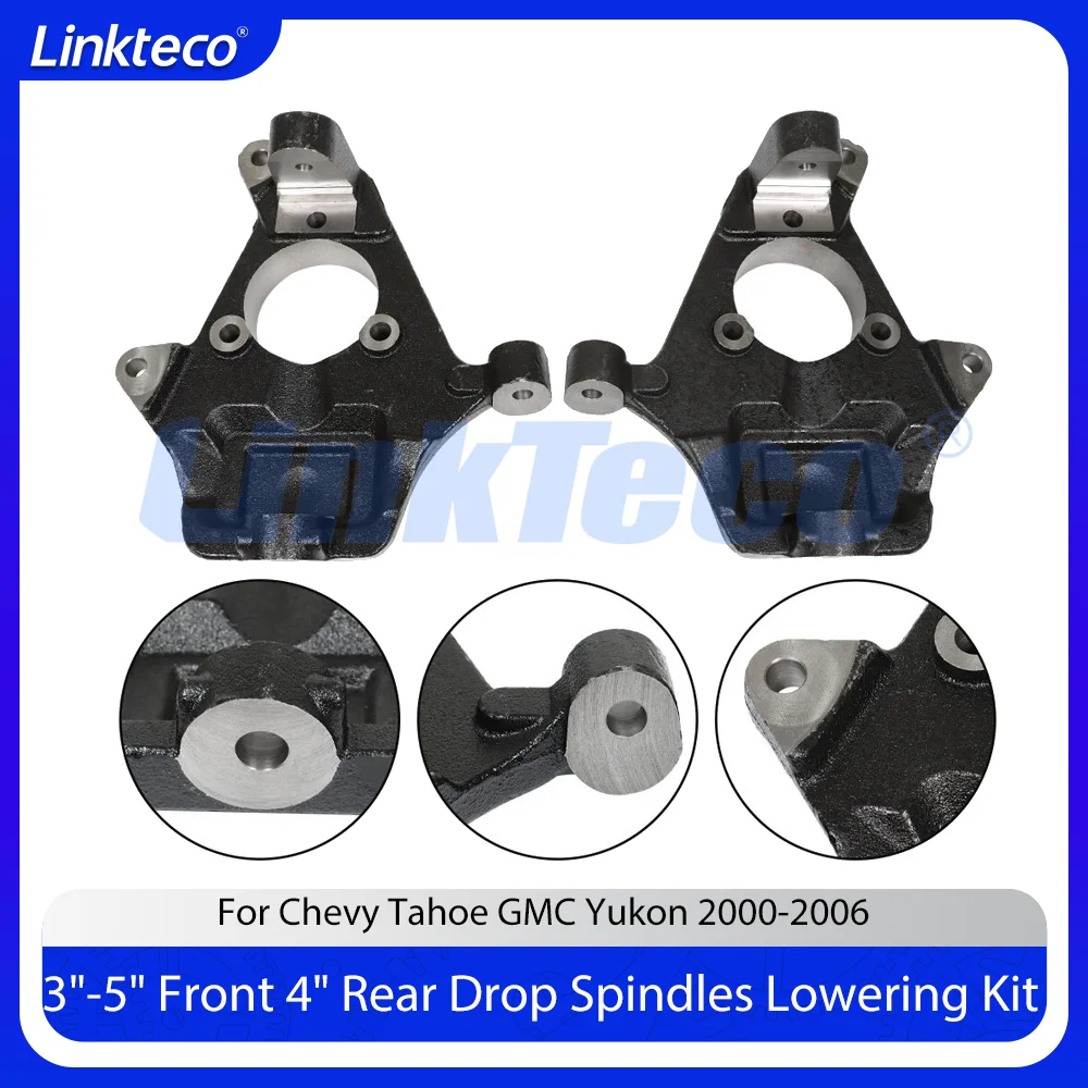 

NEW 2" Drop Lowering Spindles Knuckles For Chevy Chevrolet Silverado GMC Sierra 1500 2WD 4WD 2007-2017 Lower Kits & Parts