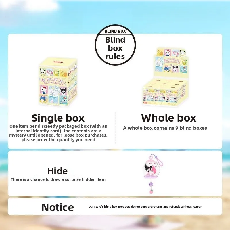 Niedliche Cartoon Hello Kitty My Melody Kuromi Süßer Traum Blasenhaus Szene Figur Blind Box Süße Schreibtischdekoration Urlaubsgeschenk