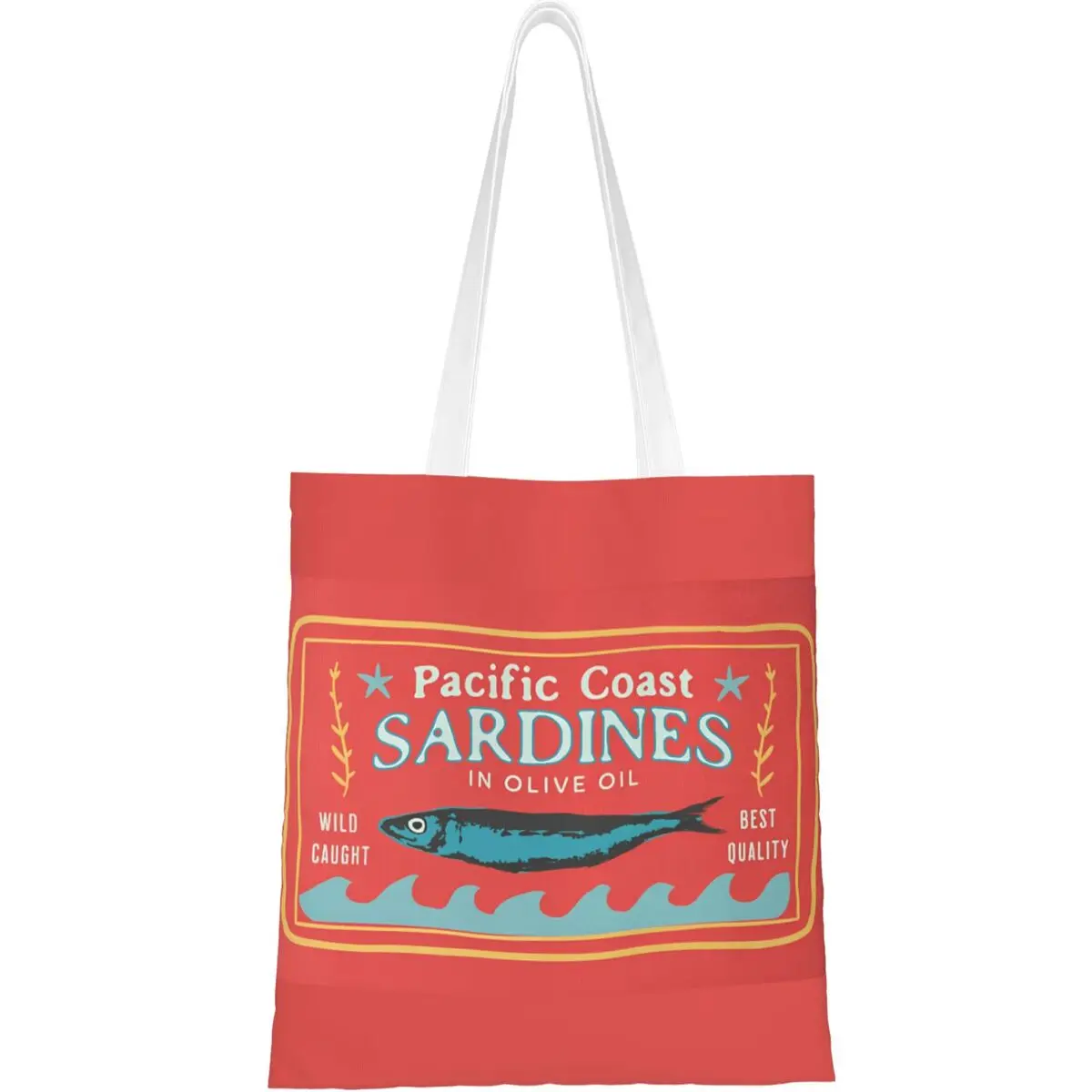 Sardine Art Original Vintage Shopper Tasche Büro Handtaschen Student Custom Umhängetasche Moderne Stoff Einkaufstasche