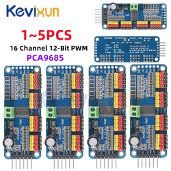 1-5 pz/PCA9685PW 16 canali 12-Bit PWM Servo Shield Driver interfaccia I2C modulo PCA9685 per Raspberry Pi