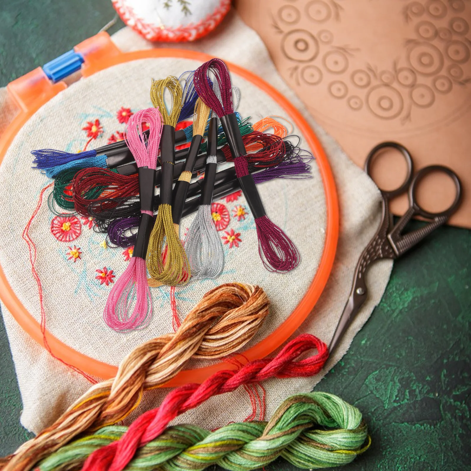 

12Pcs Colored Metallic Embroidery Thread 8m Polyester for Hand Quilting Crossstitch Crafts and Home Decor Projects