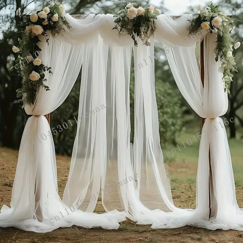 Tulle background decoration transparent gauze background arrangement scene wedding cloth