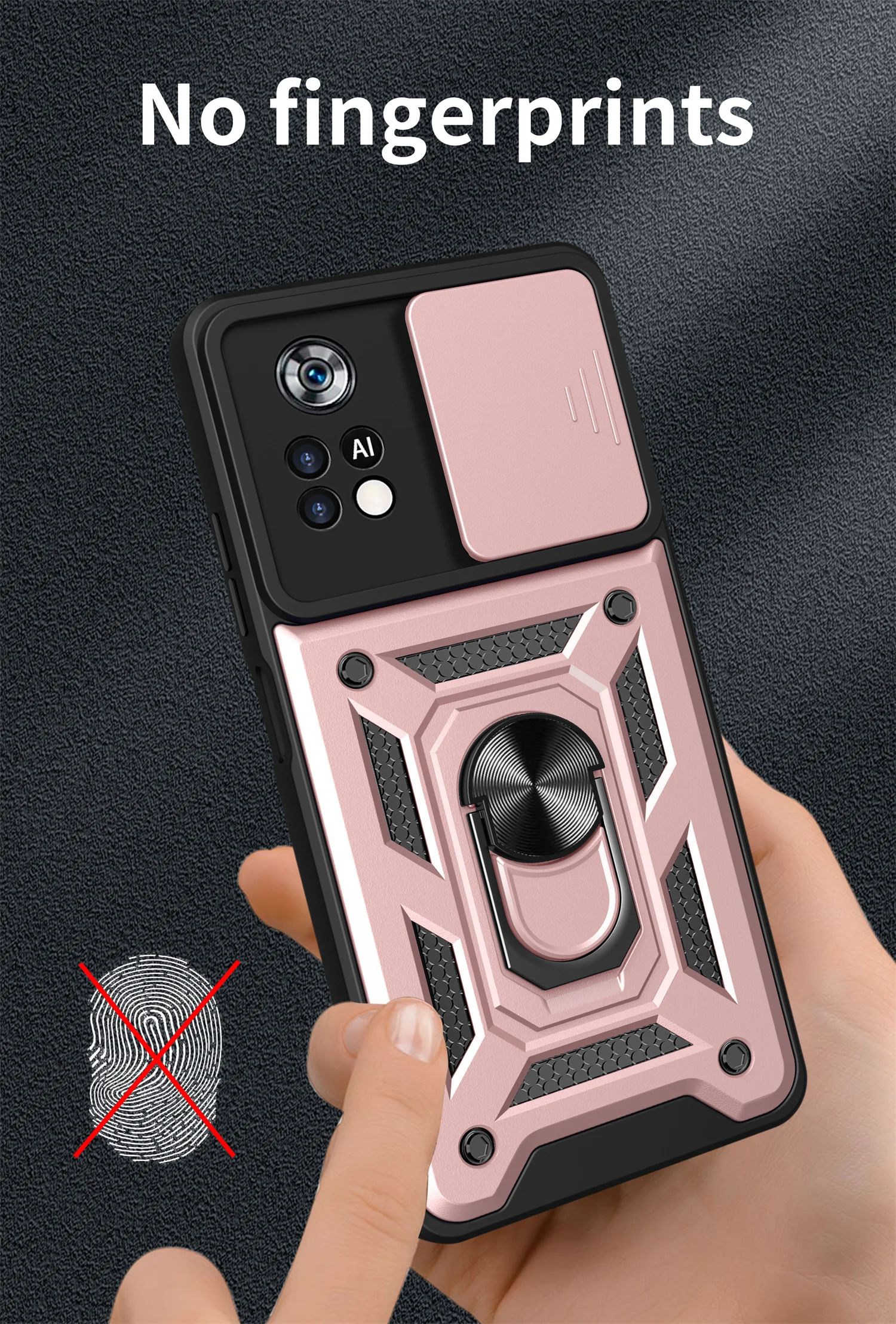 Para funda de teléfono Poco X4 Pro 5G funda con soporte para teléfono Poco X4 Pro 5G lente de cámara protege a prueba de golpes armadura de parachoques funda trasera