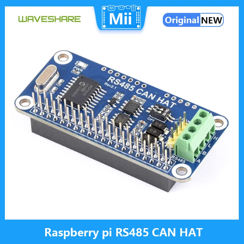 Raspberry pi RS485 CAN HAT, UART communication module Allows Stable Long-Distance Communication via RS485/CAN Zero W 3B+ 4B