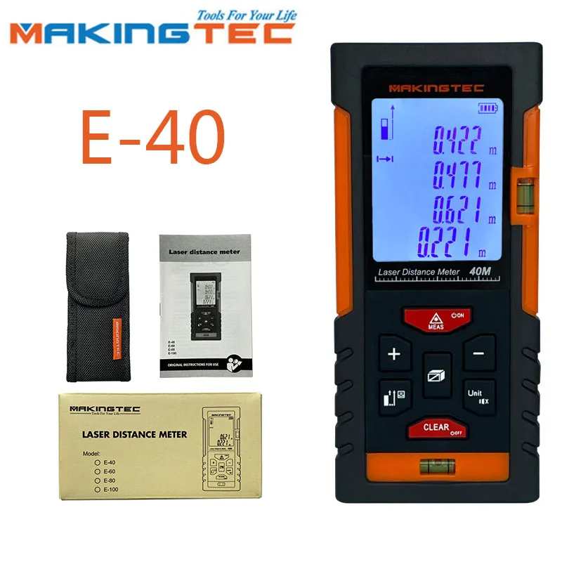 MAKINGTEC Laser Rangefinder Digital Tape Measure 40M 60M 80M 100m Laser Distance Meter Roulette Range Finde