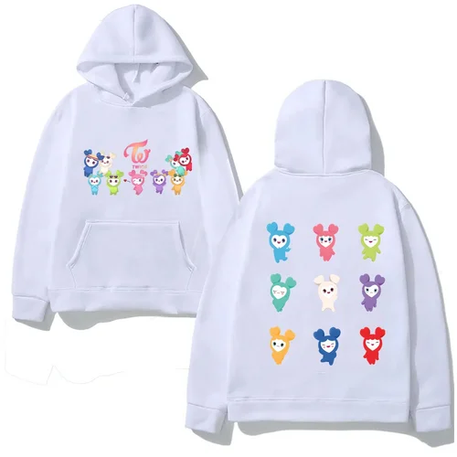 Imagen 2 del producto Sudadera con capucha Lovelys de mascota oficial de dos veces Lovelys Cute 2025 Otoño/Invierno Sudadera con capucha cómoda de algodón con estampado de dibujos animados informal para hombre y mujer
