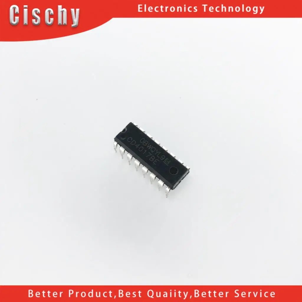 5pcs/lot CD4017B CD4017BE CD4017 DIP-16 In Stock