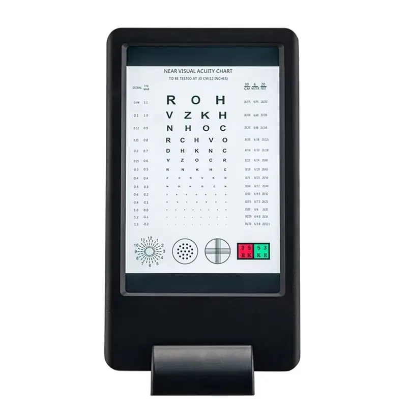 Desired-Ophthalmic Equipment Near Vision Chart Double Side Display Letter And Tumbling 30Cm Near Vision Tester Chart AC Adapter