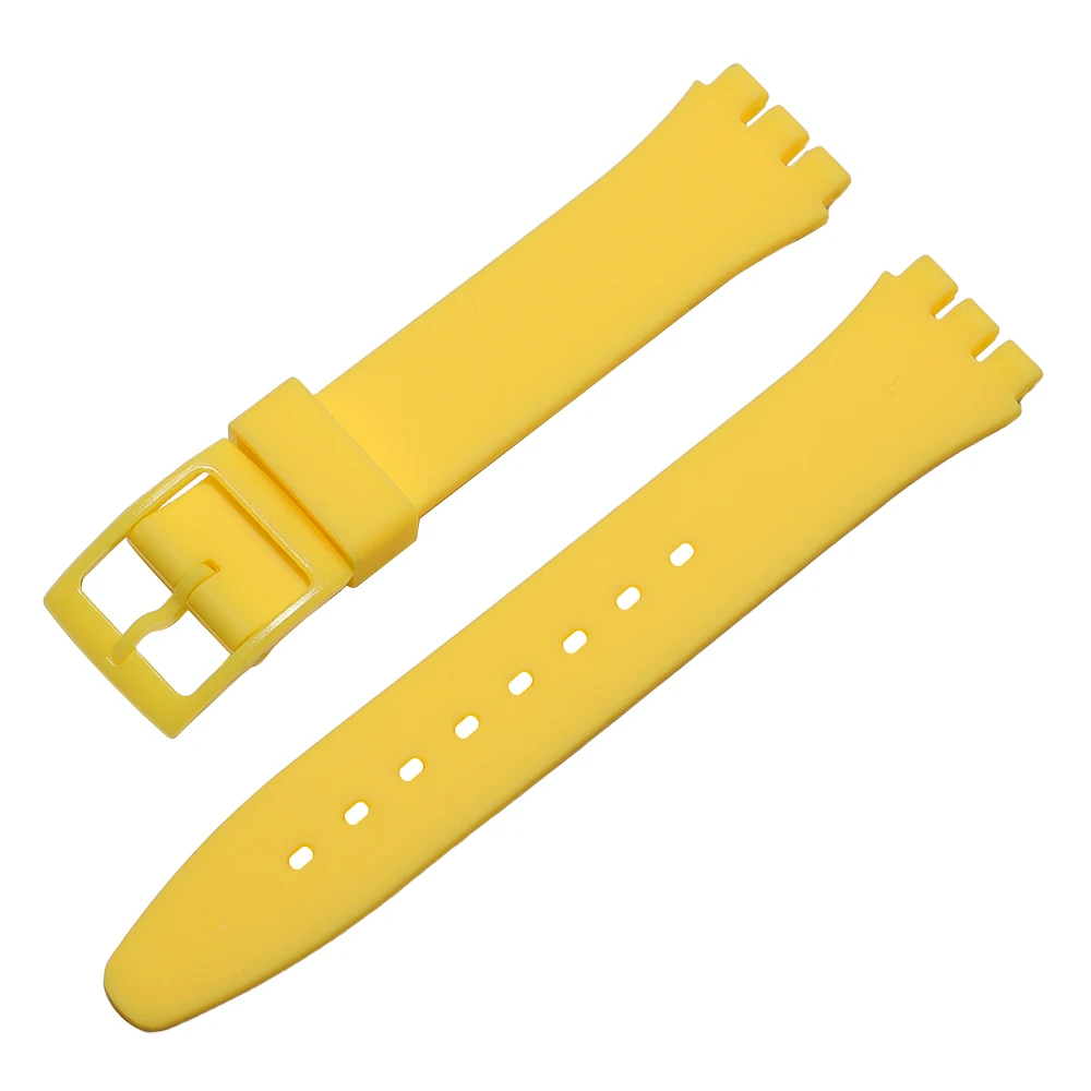 Silikon-Uhrenarmband für Swatch, buntes Sportarmband, Ersatz-Armband, Gummi-Uhrenzubehör, 16 mm, 17 mm, 19 mm, 20 mm – Detail 14